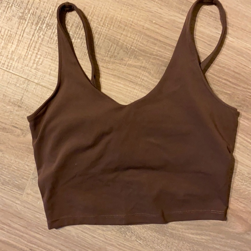 Brown 90 degrees shelf bra tank